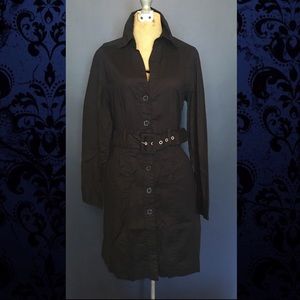 The Limited Black Long-Sleeved Shirtdress Sz S